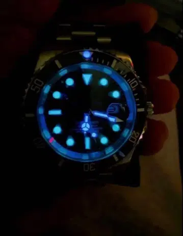 자동 와인딩 손목시계 스테인리스 스틸 블랙 다이얼