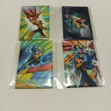 캡슐 복권 록맨 에그제 스퀘어 캔뱃지 4개