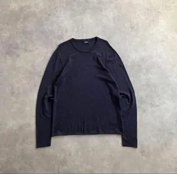 Armani 아카이브 다크 블루 긴팔 티셔츠