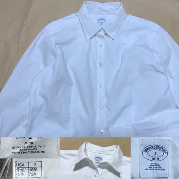 Brooks Brothers 와이셔츠 화이트 2 드레스 셔츠 브로드