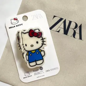 헬로키티 ZARA 자라 콜라보 헤어 클립 산리오 새상품 복조리 포함