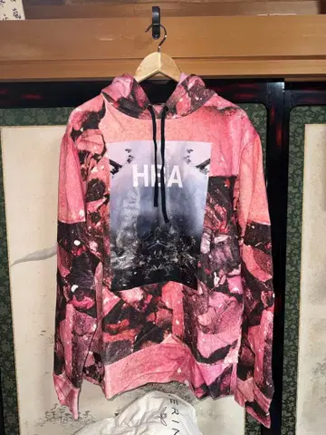 Hood by Air Pink Overcome 후드티