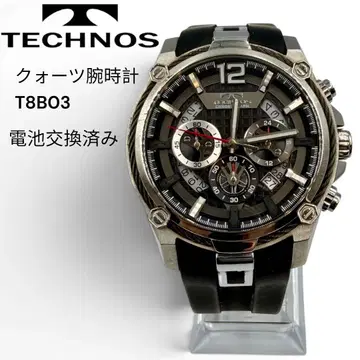 배터리 교체 완료 TECHNOS 테크노스 쿼츠 T8B03 크로노그래프