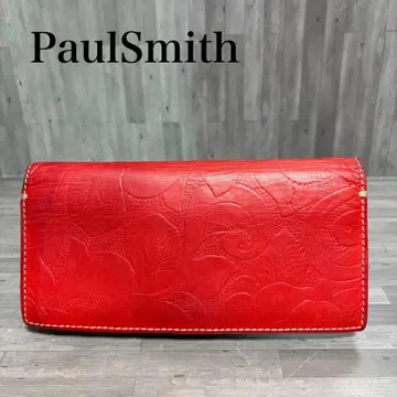 폴스미스 Paul Smith 레드 장지갑 꽃무늬 장미