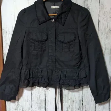 axes femme 엑시즈팜 레이스 포함 블랙 자켓