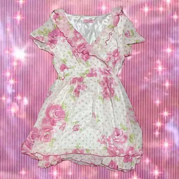 MA*RS 레어 도트 로즈 패턴 원피스