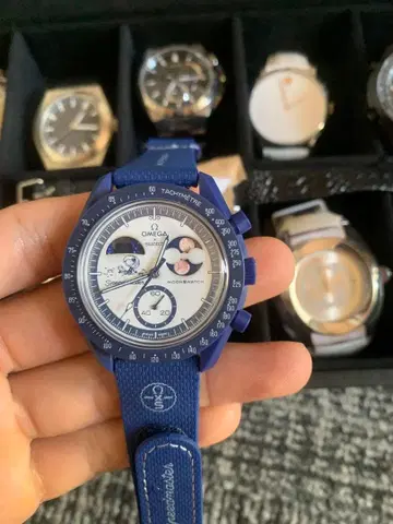 손목시계 Moonswatch Speedmaster 크로노그래프 블루