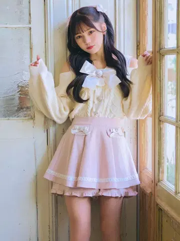 앙쿠르쥬 리본 레이스 치마바지