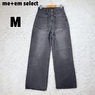 me+em select 미밈셀렉 하이웨스트 와이드 데님 팬츠