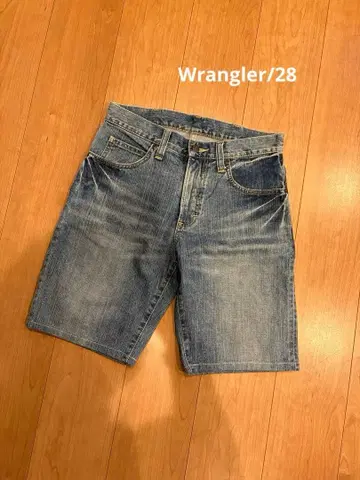 랭글러 남성용 하프 데님 팬츠 28인치