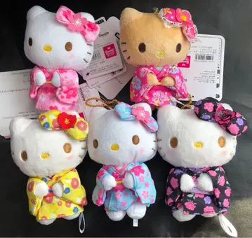 초특가 정품 새상품 택 포함 헬로키티 기모노 키링 5종 세트