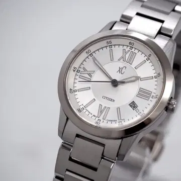 742 작동 CITIZEN 시계 여성용 xc 시티즌 데이트 실버
