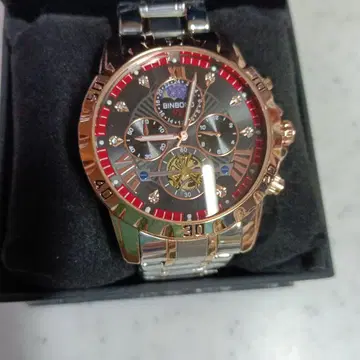 BINBOND 크로노그래프 손목시계 블랙/골드