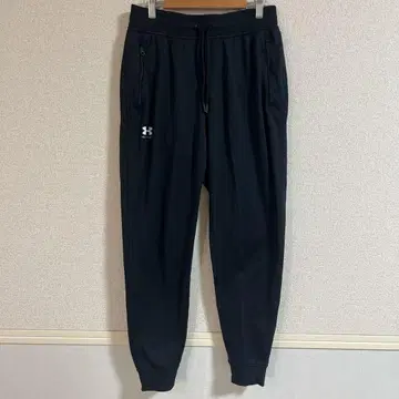 언더아머 조거 팬츠 밑단 리브 무지 M 블랙 폴리에스테르 운동