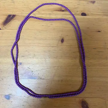 중고품 보라색 비즈 허리띠 13-1183