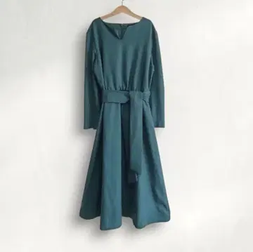 에스프리뮬 / 원피스 M 그린 키넥트 촉촉 긴팔 플레어