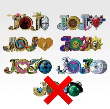 제일복권 죠죠의 기묘한 모험 H상 로고 세미 컴프 세트 (7부 없음)