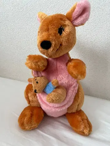 디즈니 곰돌이 푸 캥거루 봉제 인형 모자 디즈니 리조트 한정판