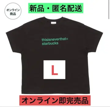 thisisneverthat starbucks 티셔츠 오프 블랙 L