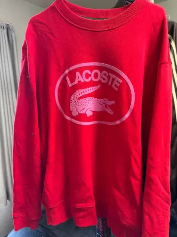LACOSTE 릴랙스핏 트레이닝복 US L 레드