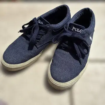 할인! POLO 네이비 데님 스니커즈 25.0cm