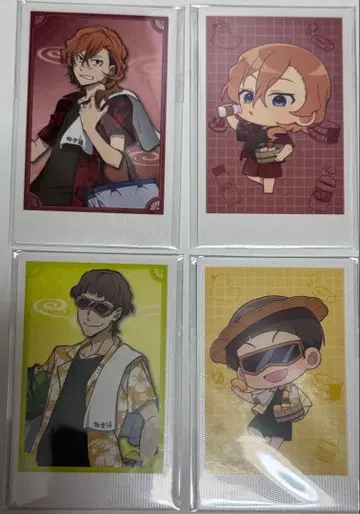 극락탕 문호 스트레이독스 나카하라 츄야 카지이 모토지로 폴라샷 세트