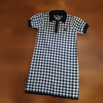 MARY QUANT 체크 무늬 폴로 원피스 반팔