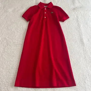 새상품급 라코스테 LACOSTE 레드 폴로 원피스 반팔 레드