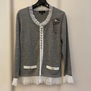 EPoca 그레이 프릴 가디건 40