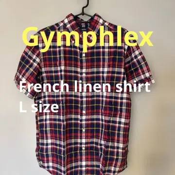 Gymphlex 프렌치 린넨 반팔 셔츠 L 새상품급