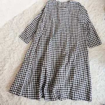 새상품급 베리떼꾸르 린넨 100% 풍성한 백 개더 원피스 워셔블