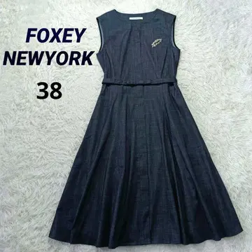 최근 컨디션 최상 폭시 뉴욕 벨트 드레스 슈제트 네이비 38