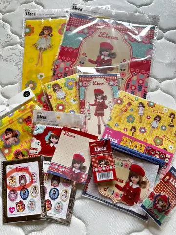Licca 레트로 팝 리카짱 파일 안경닦이 파우치 묶음 판매