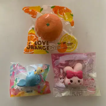 BLOOM 스퀴즈 3개 세트 오렌지 마카롱 WHALE