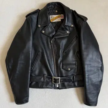 Schott 618 더블 라이더 자켓 블랙 40(StXFj)