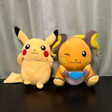 피카츄 라이츄 봉제 인형 세트