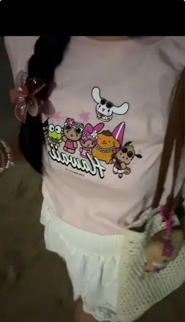 하와이 일광화상 키티 셔츠