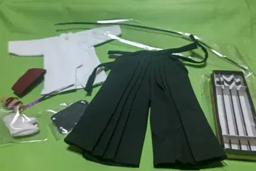 AZONE 1/6 인형용 궁도가운과 활과 화살 블랙 하카마 세트