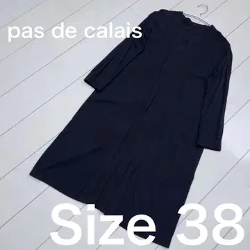 pas de calais 블랙 긴팔 원피스 스키퍼 사이즈 38