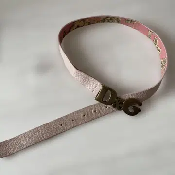 D&G 핑크 가죽 벨트