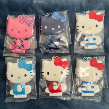 헬로키티 거울 컬렉션 키링 6개 세트. 선택 가능