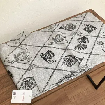 유카타 앤티크풍 블랙 전화기 레코드 회중시계 미사용 새상품 프리 사이즈