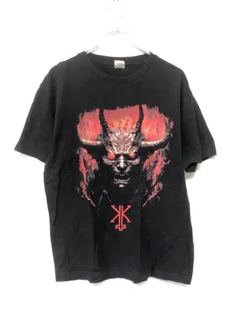 KERRY KING 그래픽 T셔츠 악마 프린트 구제 의류 밴드 티셔츠