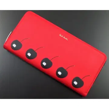 마지막 1개 한정 상자 없음 특가 폴스미스 인기 지퍼 장지갑 빨간색