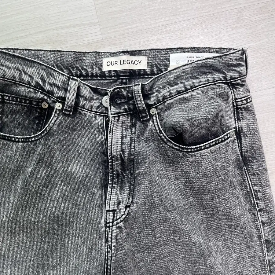 33] Our Legacy Third Cut Digital Chalk Flower Denim Pants