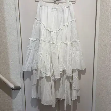 클리어 모리걸 티어드 롱 스커트