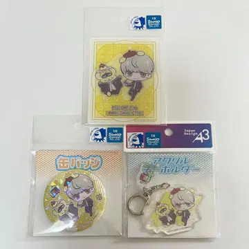 P30th 산리오 페르소나4 주인공 폼폼푸딩 카드 아크릴 키링 캔뱃지