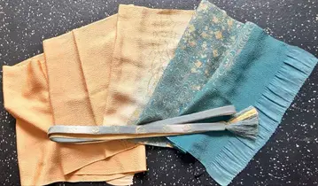 멋진 색감 오비 장식 천 & 허리띠 세트