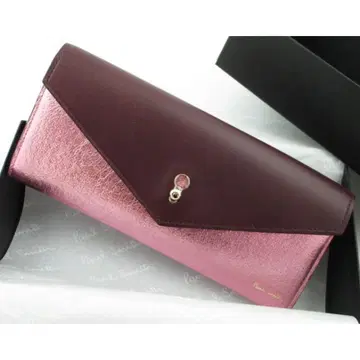 매장 완판 새상품 박스 포함 폴스미스 키홀 장지갑 와인 x 핑크