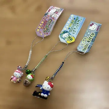 지역 한정 키티 이와테현 한정판 3종 세트 캐릭터 스트랩 레트로 굿즈